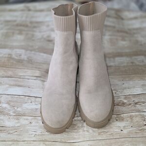 Steve Madden Beige Ankle Boots